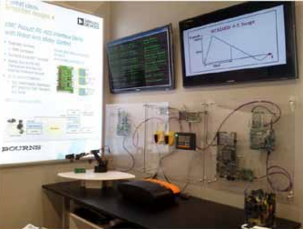 带电子护栏能源机的RS-485三节点网络框图演示