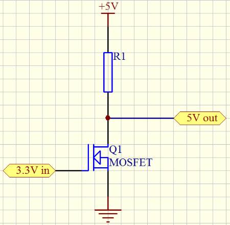 采用MOSFET实现3V至5V电平转换